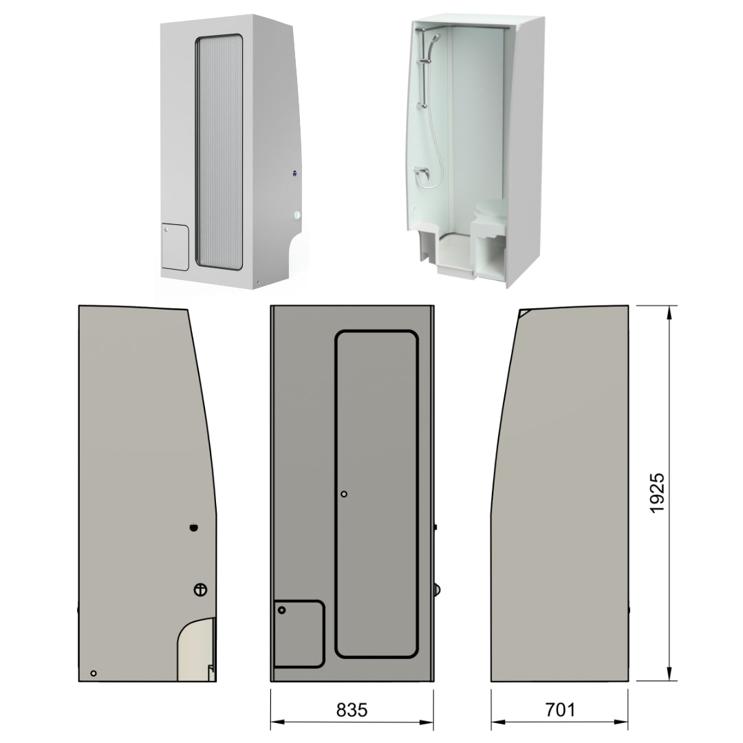 Crafter / MAN TGE MWB SHOWER ENCLOSURE