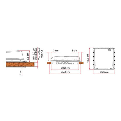 Fiamma Rooflight Vent 40 Crystal