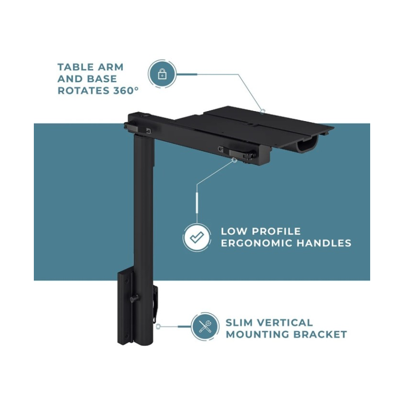 Black Swivel Table leg system