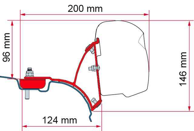 Fiamma F43  - VW Transporter standard van bracket